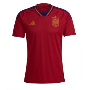 Spanien Replika Hjemmebanetrøje VM 2022 Kortærmet